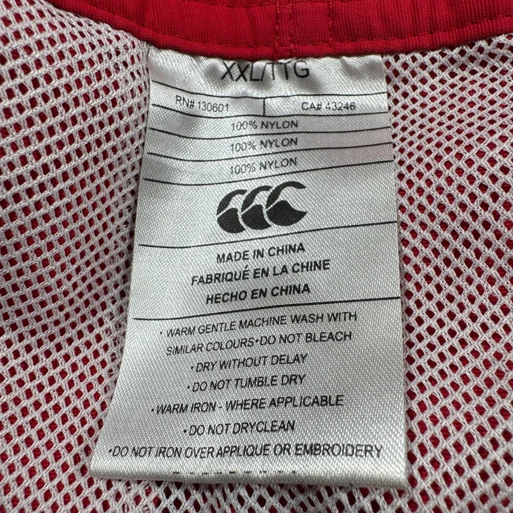 Canterbury Men's Swim Shorts Color Block Navy Red 2XL Mesh Lined Drawstring Logo